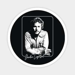 Gordon Lightfoot / Retro Style Fan Design Magnet